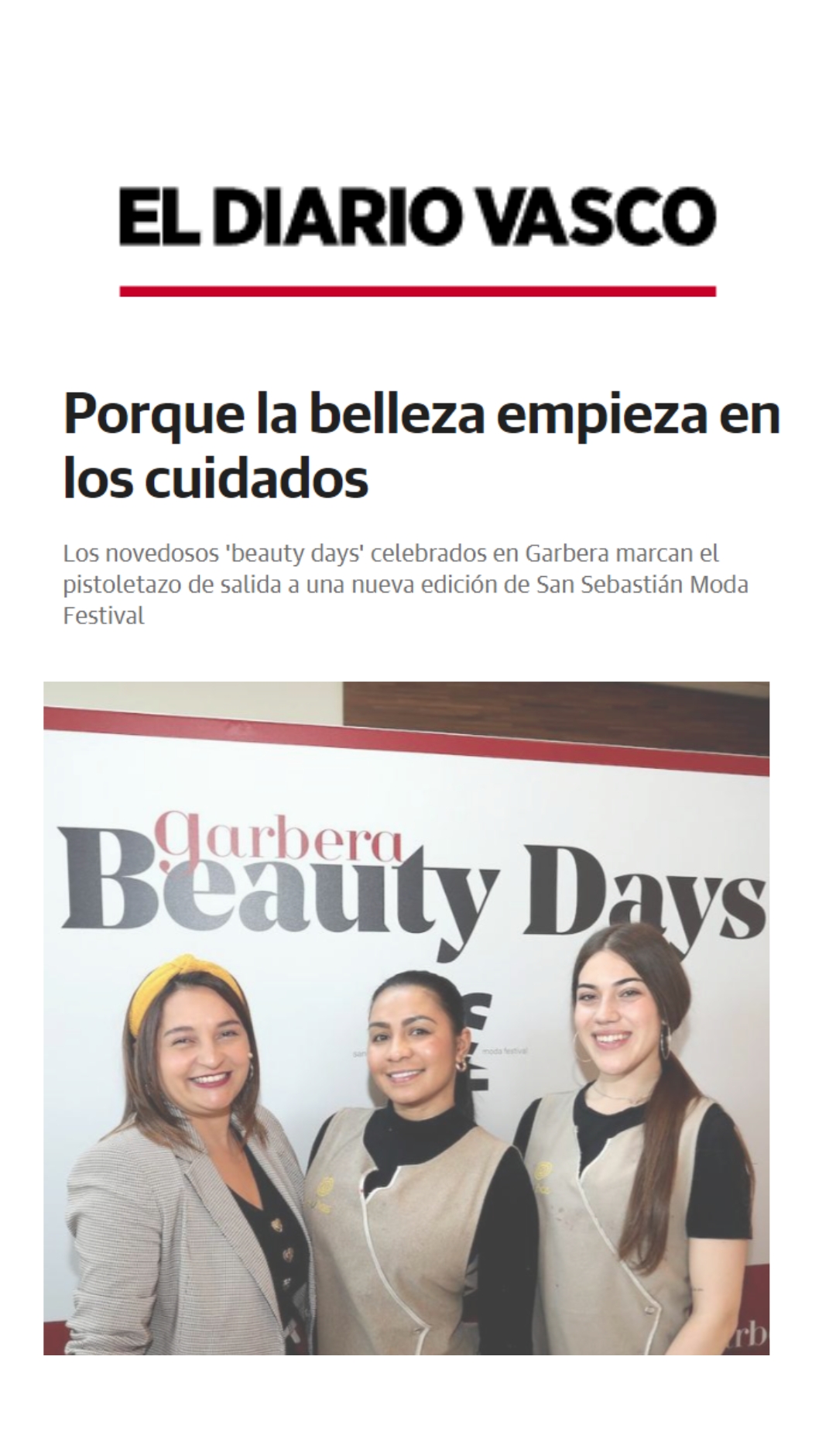 d-uñas Garbera en San Sebastián